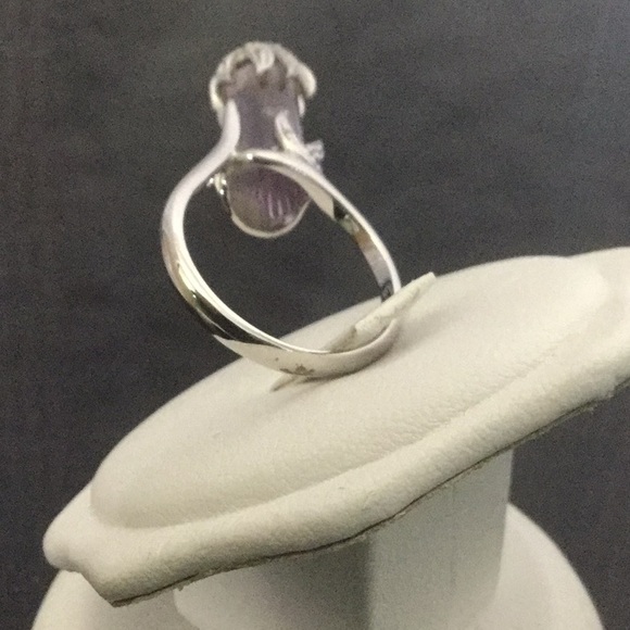VtgAntiq925SterlingSilverLoLoEliseAdoreAmethystRg7 - Picture 3 of 8